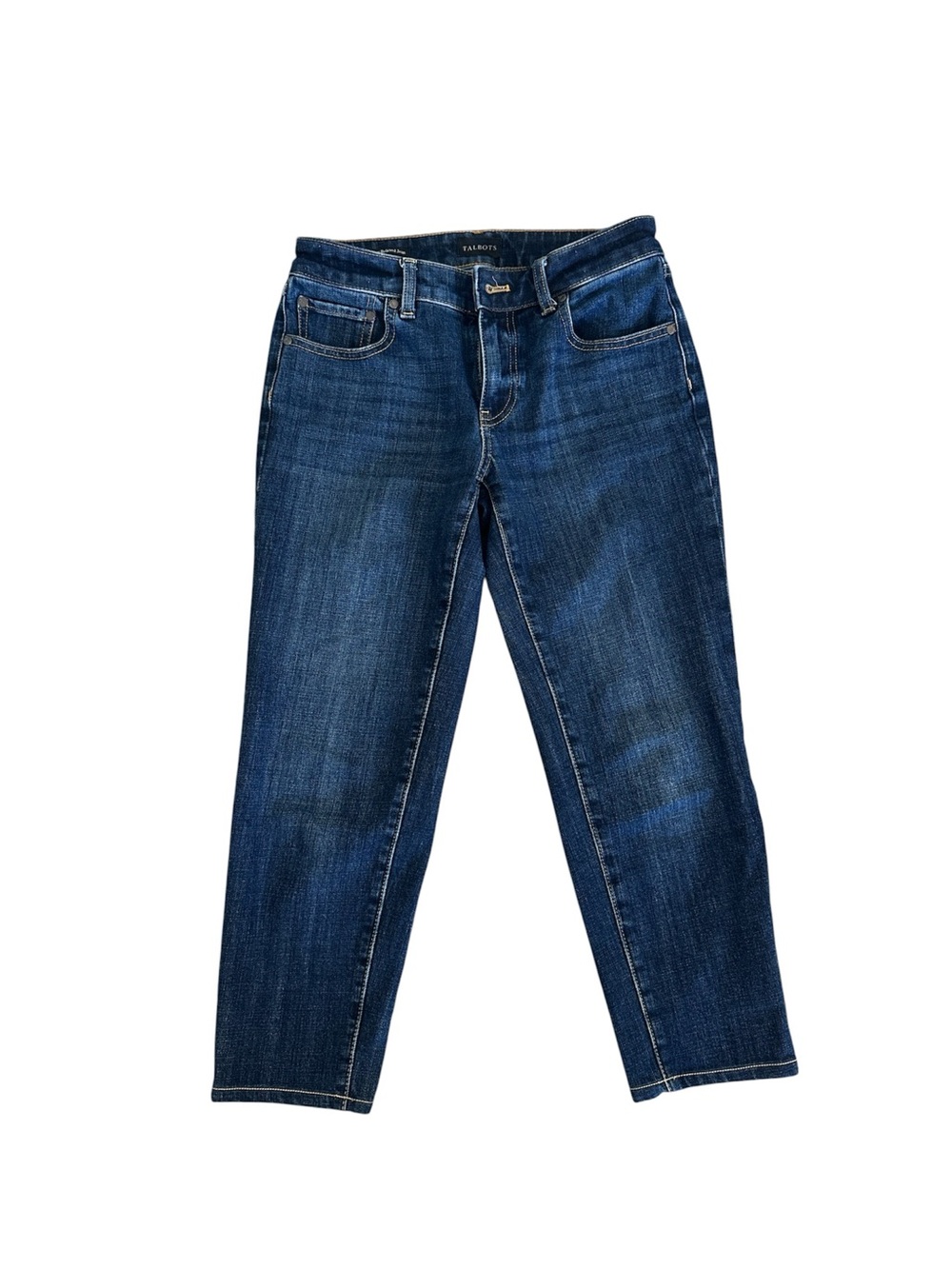 Talbots Everyday Relaxed Cropped Jean Dark Wash Size 0P